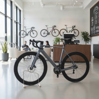Bike Stand with Wooden Rails Non-Slip Indoor Bike Floor Stand Freestanding Bike Parking Rack for Cyclists, Apartment, Living Room, Garage