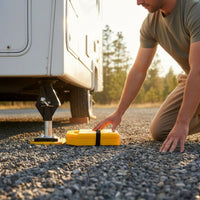 4 Pieces Anti-Slip Surface RV Support Stabilizer Pad Stackable Design Rv Stabilizer Support Pad Heavy Duty Vehicle Leveling Block Stable Stacking for Campers, Camping, Uneven Ground, Grass, Gravel