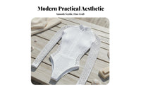 Long Sleeve Zip up Swimsuit Quick-Drying Front Zip Single Piece women's Wave-Riding Ing Suit Breathable Material White Mesh