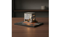 1/64 Corner Inn Model Detailed Accessories 1:64 Scale Diorama LED Lighted Die Cast Parking Scene for Collectors, Shelf Display, Collection Cabinet