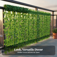 Artificial Ivy Fence Roll Realistic Look Faux Ivy Privacy Fence Easy to Install Fake Leaf Privacy Hedge for Balcony, Patio