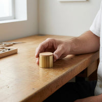 Solid Construction Cork-Top Pen Holder Compact Cylindrical Pen Holder Low-Height Pencil Cup Modern Design