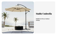 Patio Umbrella Weight Bag Wind-Resistant Umbrella Weight Effortless Pouch to Fill Round Sandbag Base for Garden, Beach, Deck