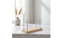 Bracelet Display Stand Open Design Bracelet Holder with Wood Base Jewelry Display Stand with Wood Base Tabletop Countertop