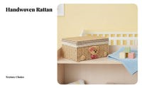 Lidded Wovendesign aesthetic Box With Lid Organizing Basket Stackable for Bedroom, Parents