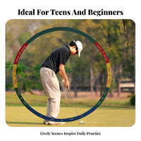 Fixes Slice and Hook Golf Clock Swing Coach Builds Muscle Memory Golf Swing Coach Portable for Young Players, Beginners, Driving Range