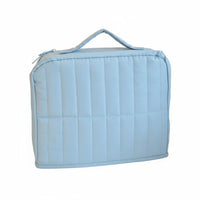 Partitioned Design Upright Makeup Organizer Solid Color Large Capacity Toiletry Bag Portable Cosmetic Case for Women, Travelers, Travel, Business Trip, Home Storage