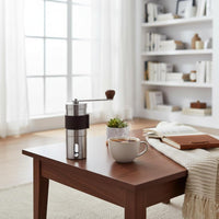 Manual Coffee Grinder Anti-Slip Grip Hand Coffee Bean Grinder Kitchen Gadget Lightweight Viewing Window for Travelers, Camping
