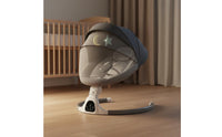 Built-in Lullabies Baby Cradle with Wireless Controller Control Timer Function Automatic Infant Swing Detachable Canopy Electric Baby Bouncer for Infants, Newborns, Nursery, Living Room