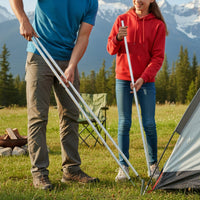 Tarp Pole Rust Resistant Tent Awning Rod Sectional Design Canopy Support Pole for Campers, Outdoor, Backyard, Beach