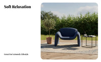 Steel Inner Frame Modern Crab Chair High-Density Foam Designer Lazy Chair Soft Textile Modern Single Sofa Long-Lasting and Wear-Resistant for Readers, Apartment Dwellers, Homeowners, Balcony, Bedroom, Small Areas, Office