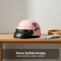 Retro 3C Certified Helmet Sun Protection Shielded Headwear for Men, Adults, Daily Commute, Commuting, Street Riding