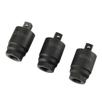 3 Pieces Torque Adapter for 3/8" Drive Ratchet or Breaker Bar Black Steel Twist-Limiting Adapter High-Strength for Garage