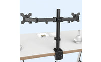 Two Display Arm Display Mount System Compatible Computer Accessory Rotating for Workstation, Home Office