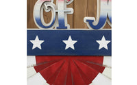Independence Day Door Hanger Rustic Style Patriotic Door Hanger Easy to Hang Wooden Independence Day Decor for Porch