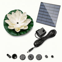 Floating Solar Fountain Outdoor Water Feature Interchangeable for Pond, Pool
