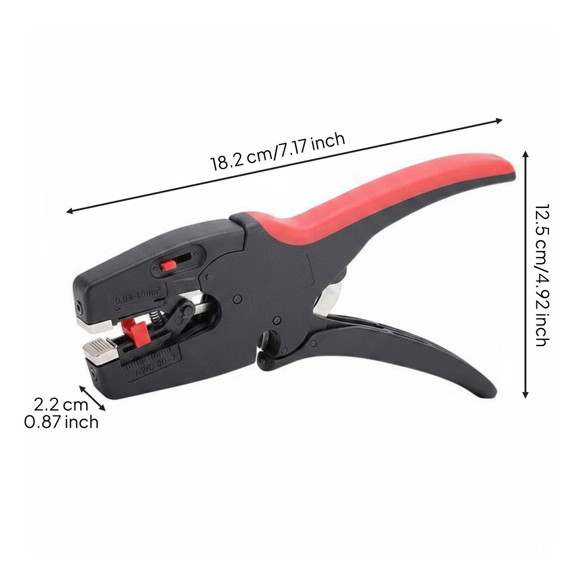 Adjustable Stripping Length Automatic Wire Stripper Ergonomic Handle Self-Adjusting Wire Cutter Long-Lasting for Electricians