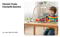 Educational Electric Train Track Set STEM Learning DIY 3D Track Set Easy to Assemble for Children, Preschoolers, Indoor Play, Playroom, Home