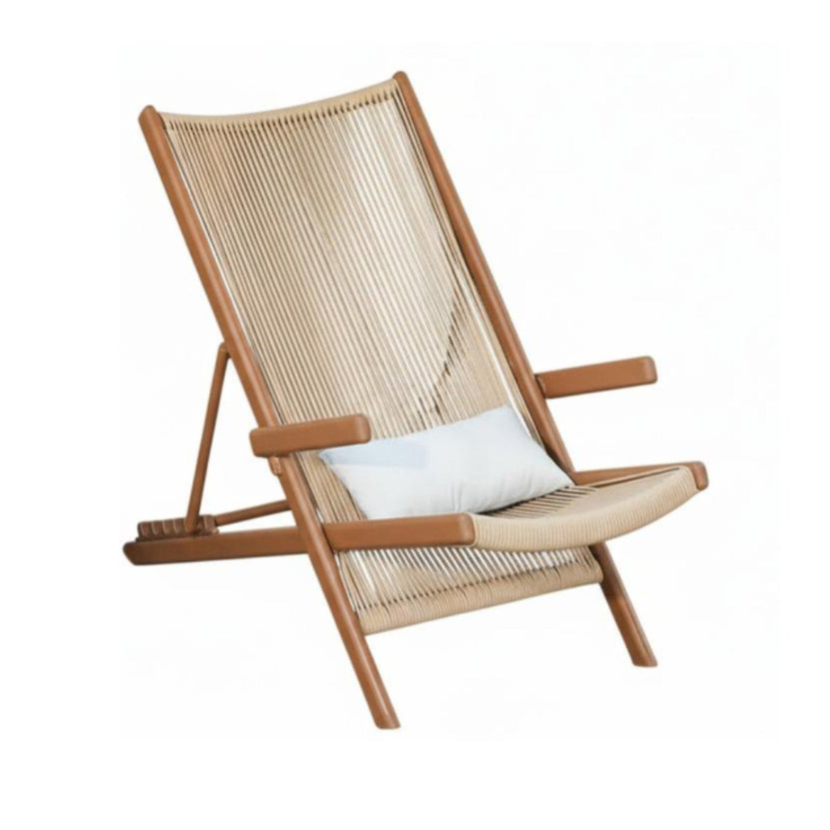Foldable Design Adjustable Woven Lounger Multi-Position Reclining Folding Recliner Weather-Resistant Lounge Chair Supports up to 330 Lbs for Homeowners, Beachandheaders, Balcony, Garden, rearyard, Living Room