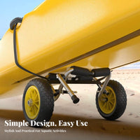 Foldable Boat Carrier Portable Kayak Cart Foldable Watercraft Carrier Sturdy Duty Paddle Board Transport Wheels Multi-Use