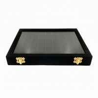 Jewelry Box with Glass Lid Segmented Display Tray Transparent for Vanity