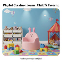 Cute Cartoon Design creatureShaped Floor Lounger Soft and Comfortable children's Furniture Anti-Skid Bottom Toddler Chair Lightweight for Toddlers, Preschoolers, storytime Corner, Kindergarten, Playroom, Nursery