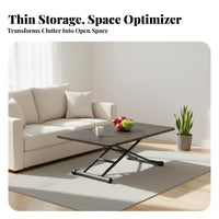 Foldable Collapsible Lift-Top Table Multi-Functional Adjustable Lift-Top Table Multifunctional Space-Saving Furniture Stable and Sturdy for Apartment Dwellers, Telecommuting Workers, Students, Small Areas, Living Room, Home Office, Bedroom