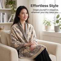Blanket Scarf for Women Oversized, Lightweight Shawl Wrap for Office Air Conditioning, Cashmere Feel Polyester Airplane Travel