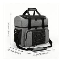Two Ball Bowling Bag Padded Bowling Bag with Shoe Compartment Sturdy for Travel