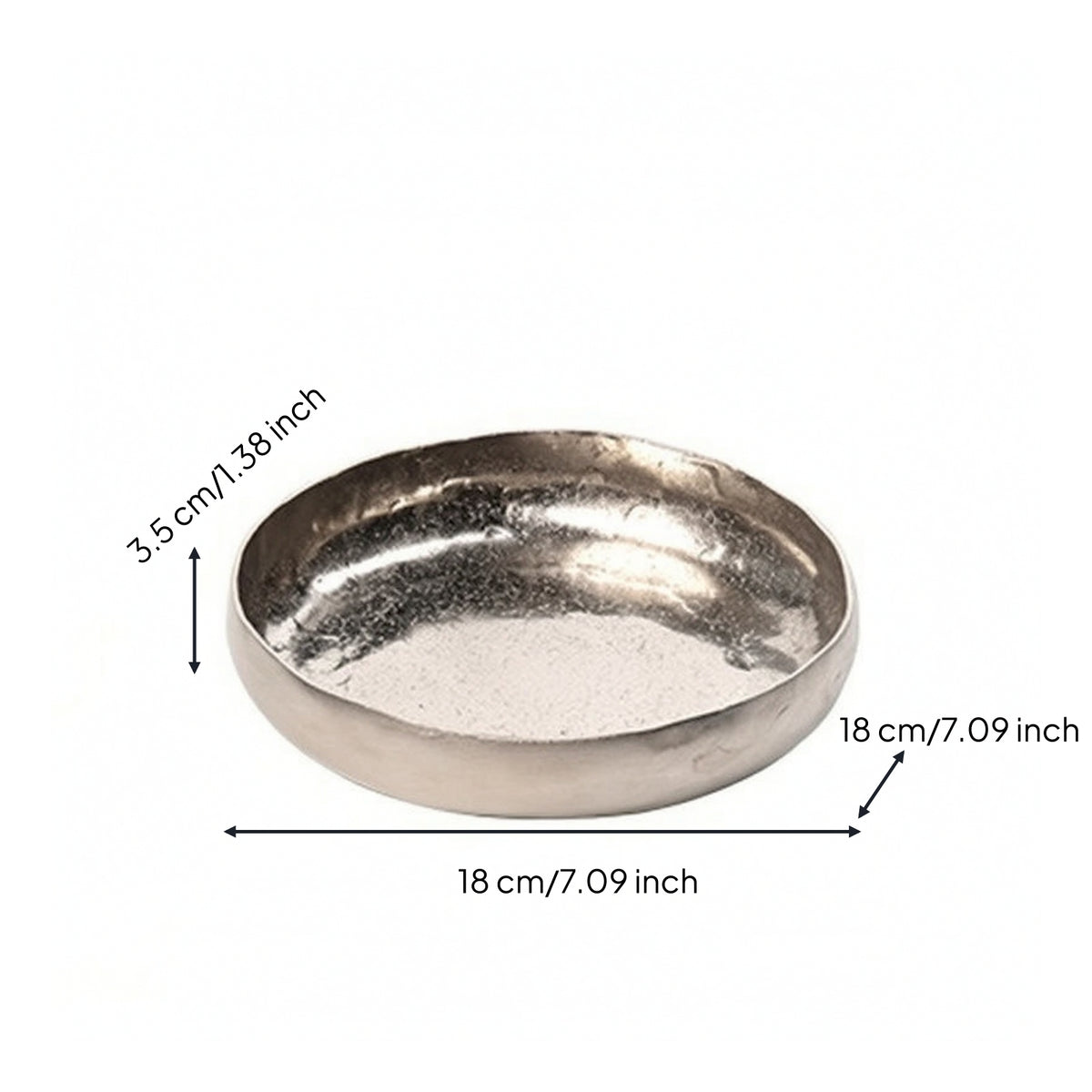 Decorative Tray Textured Fruit Tray Irregular Decorative Dish for Coffee Table, Entryway Console