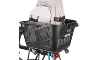 Rear Bike Basket Quick Release Rear Bike Basket Bike Crate Wheeled Plastic for Shoppers, Grocery Shopping