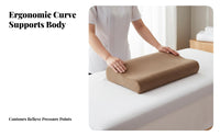 Removable Washable Cover Ergonomic Memory Foam Pillow Pressure Relief Wave Memory Foam Pillow Soft Velvet Material for Adults, Spa