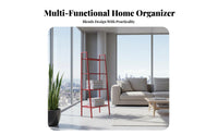 Minimalist Design 4-Tier Ladder Shelf Freestanding 4-Tier Ladder Bookshelf Multifunctional Plant Stand Multi-Purpose for Decor Enthusiasts, Apartment Dwellers, Balcony, Living Room, Bedroom, Bathroom