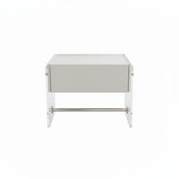 Light Luxury light luxury C-Shaped accessoryuated Table Transparent Nightstand Minimalist Design Household Furniture Space-Saving for Apartment Dwellers, Homeowners, telecommuter Workers, Bedroom, Small areas, Living Room, Office