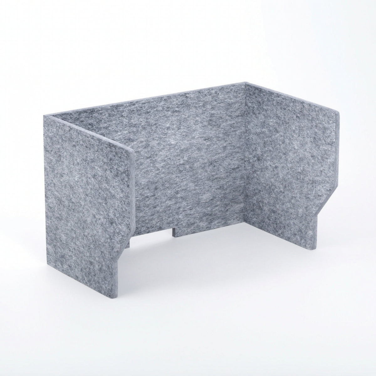Three-Sided Desk Partition with Cutout Encompassing Desktop Privacy Panel Low-Height Acoustic Divider Foldable for Students
