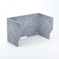 Three-Sided Desk Partition with Cutout Encompassing Desktop Privacy Panel Low-Height Acoustic Divider Foldable for Students
