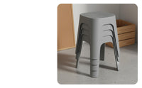 Thickened Stool Space-Saving Stackable Stool Smooth Edges for Living Room, Washroom