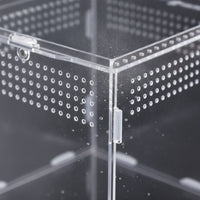Front-Opening Acrylic Reptile Enclosure Escape-Proof Reptile Enclosure with Door Ventilated Acrylic Terrarium Transparent for Breeders, Home, Breeding Room