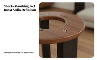 Shock-Absorbing Design Speaker Anti-Vibration Platform Stable Structure Floor Speaker Stand Strong Load-Bearing Modern Audio Platform Solid Construction for Audiophiles, Home Theater, Living Room, Study