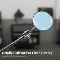 Telescoping Inspection Mirror Long-Lasting Stainless Steel Telescopic Inspection Mirror Distortion-Clear Reflection