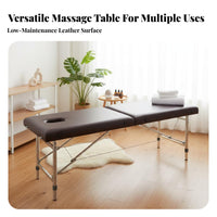 Multi-Functional Foldable Massage Table Easy to Set Up Portable Massage Table Water-Resistant & Oil-Proof Folding Beauty Couch Skin-Friendly PU Leather for Beauticians, Estheticians, Physical Therapists, Mobile Services, Medical Facility