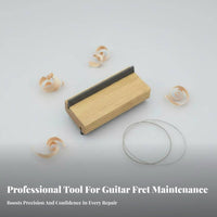 Polished Filing Guitar Fret Beveling File High Precision Double Angle Fret File Professional Grade for Luthiers, Fretwork, Repair Shop