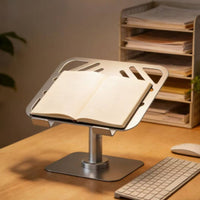 Rotating Foldable Stand Heat Dissipation Stand Stable Metal Base Adjustable Desktop Holder for Desk, Office