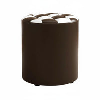 Modern Design Upholstered Round Ottoman paddinged Seat Low Stool adaptable Footstool space-saving Size for Children, Families, residents, Living Room, Entryway, Bedroom, Home Office