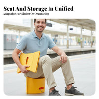 Foldable Collapsible Pocket Stool Lightweight Folding Seat Space-Saving Portable Furniture Ultralight for Travelers, Campers, Travel, Camping, Hiking, Fishing