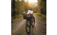 Open-Top Plastic Bike Basket Rectangular Mesh Bike Basket Long-Lasting Lightweight for Grocery Shopping