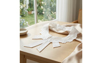 Embroidered Collar with Bow Scalloped Detachable Collar Elegant Delicate for Girls, School
