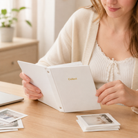 3-Inch Receipt Storage Binder, 10x10 Photo Album for Anime, Celebrity Merchandise, Idol Cards, Polaroids, and Collectibles