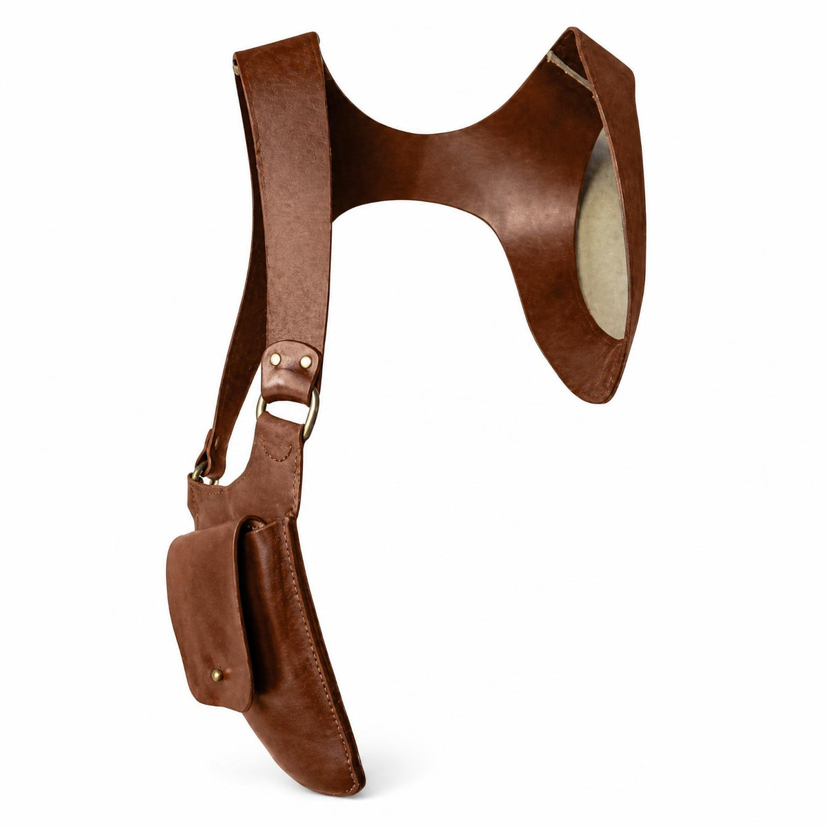 PU Leather Cosplay Bag Vintage Style Crossbody Bag Buckle Hardware Fashion Accessory Adjustable Strap for Cosplayers