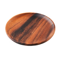 Acacia Wood Plate Wooden Serving Tray Multi Use Serving Dishware for Kitchen, Cafe